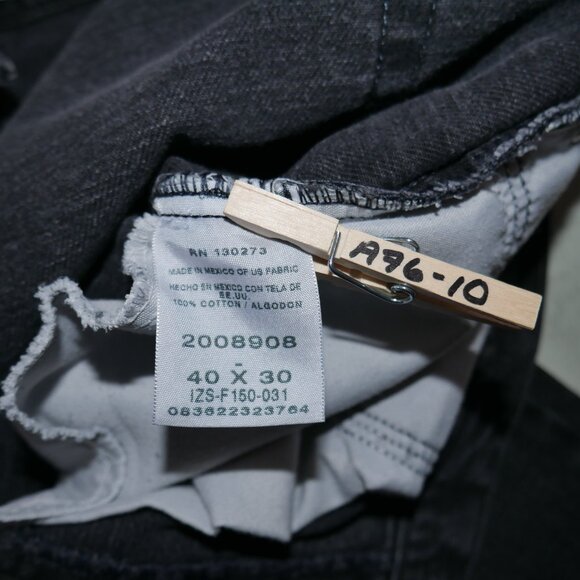 LEE Men's Classic Fit Jeans Black Wash Denim Size 40x30 Vintage - Picture 8 of 9